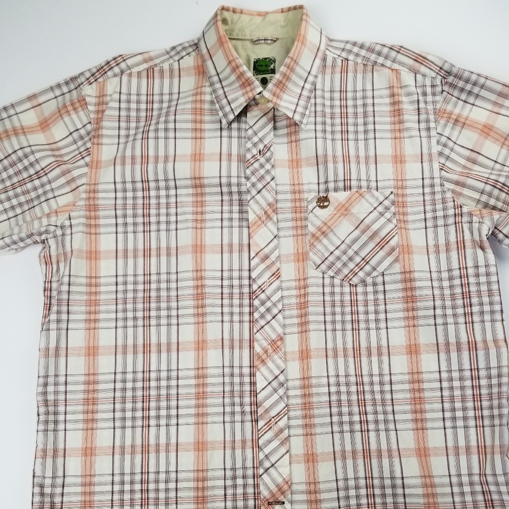 Mens Short Sleeve Timberland Button Down Shirt